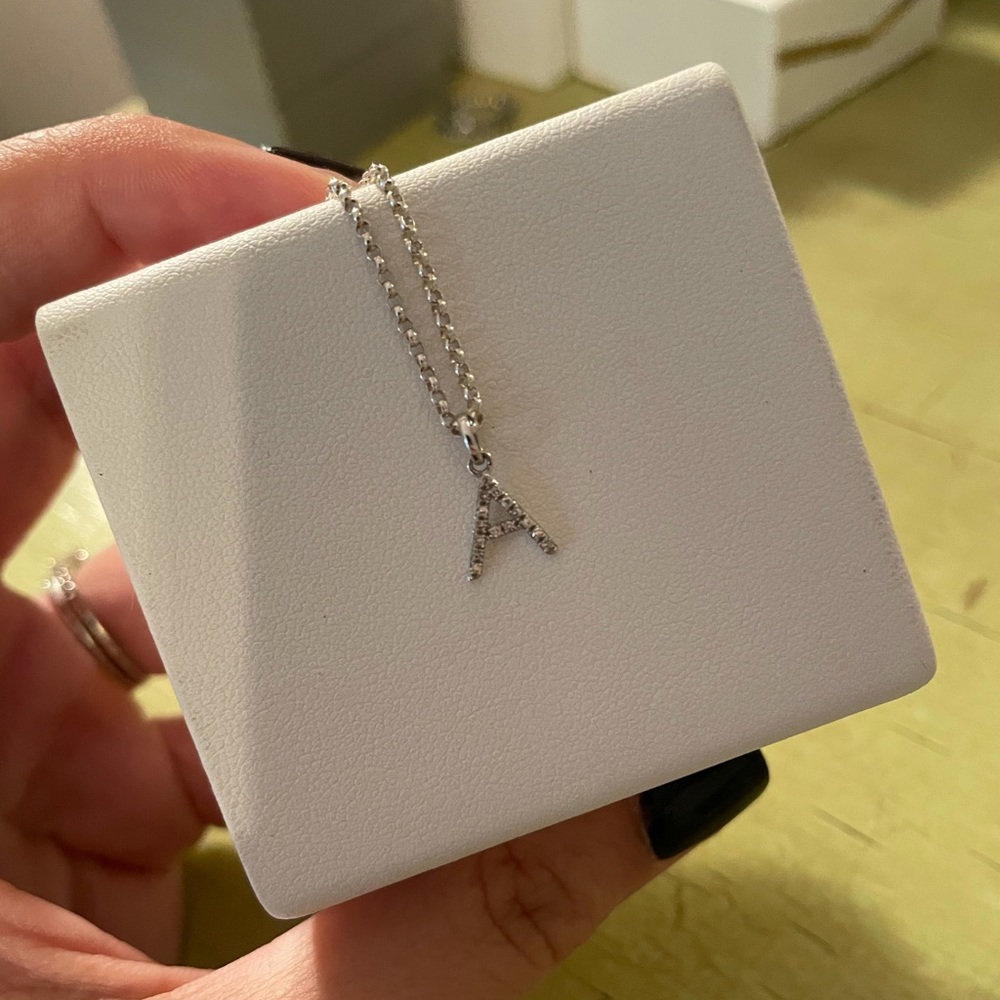 COPY - Sterling Silver and Diamond Initial Neckla…
